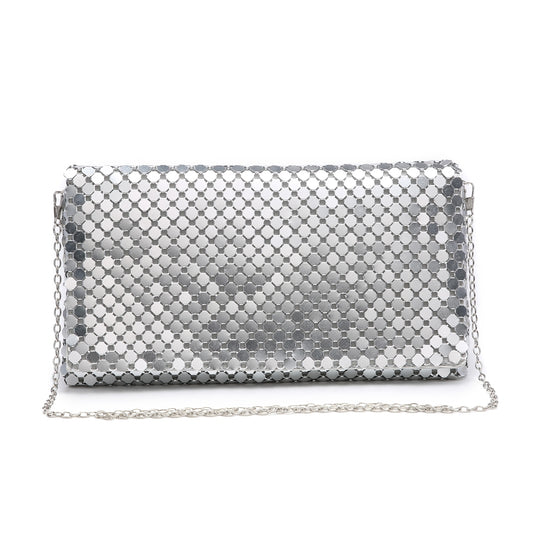 Melanie Metallic Detail Clutch Bag - LB Boutique