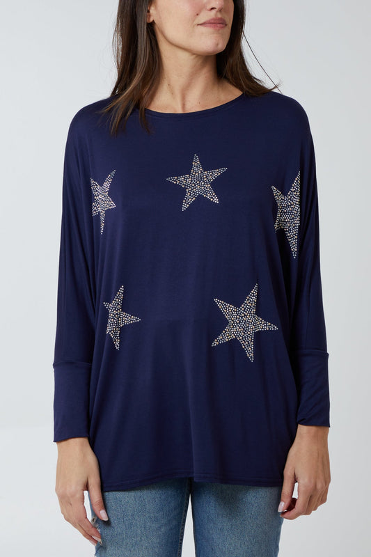 Kyra Diamante 5 Star Batwing Top - LB Boutique