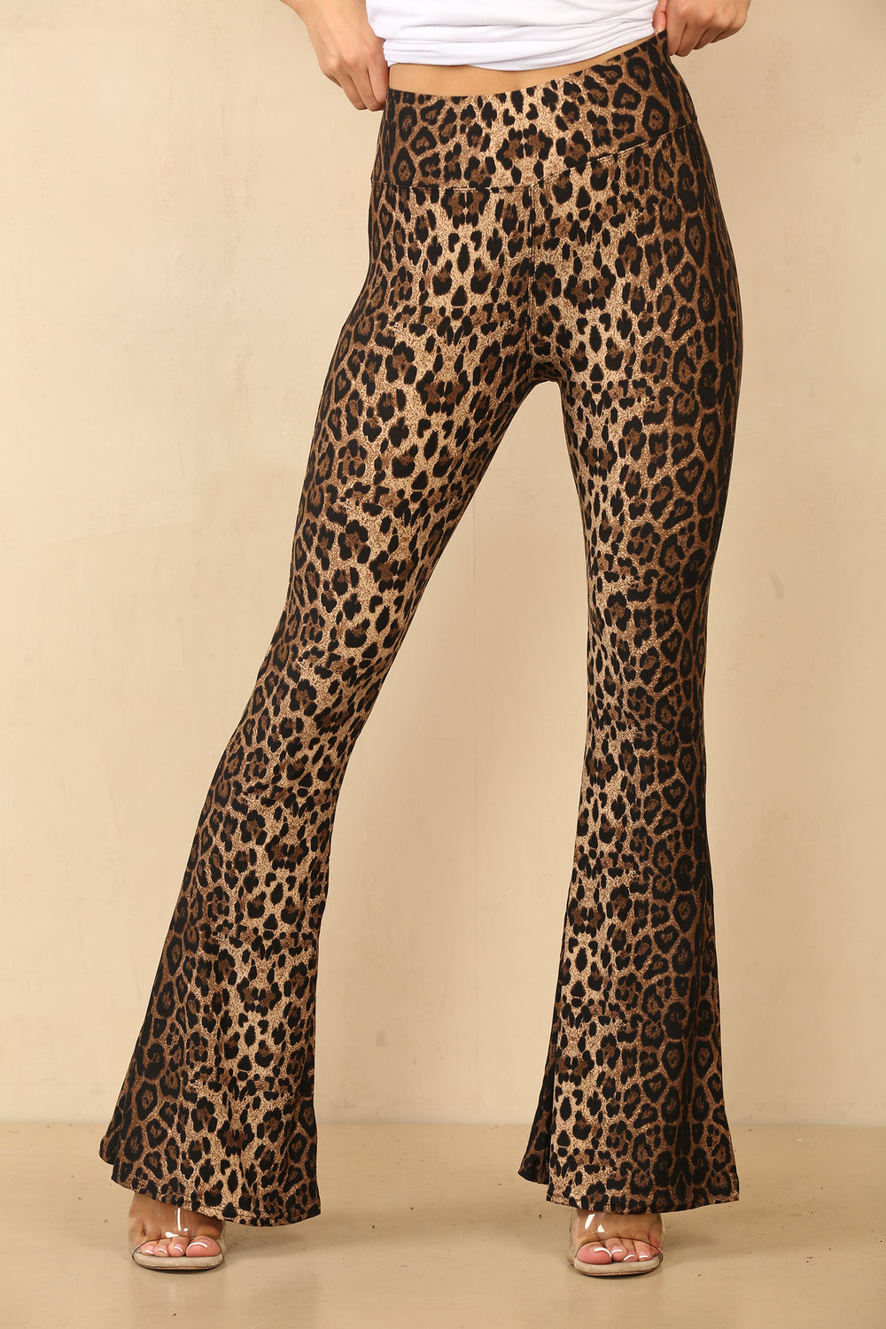 Leona Leopard Print Flare Leggings