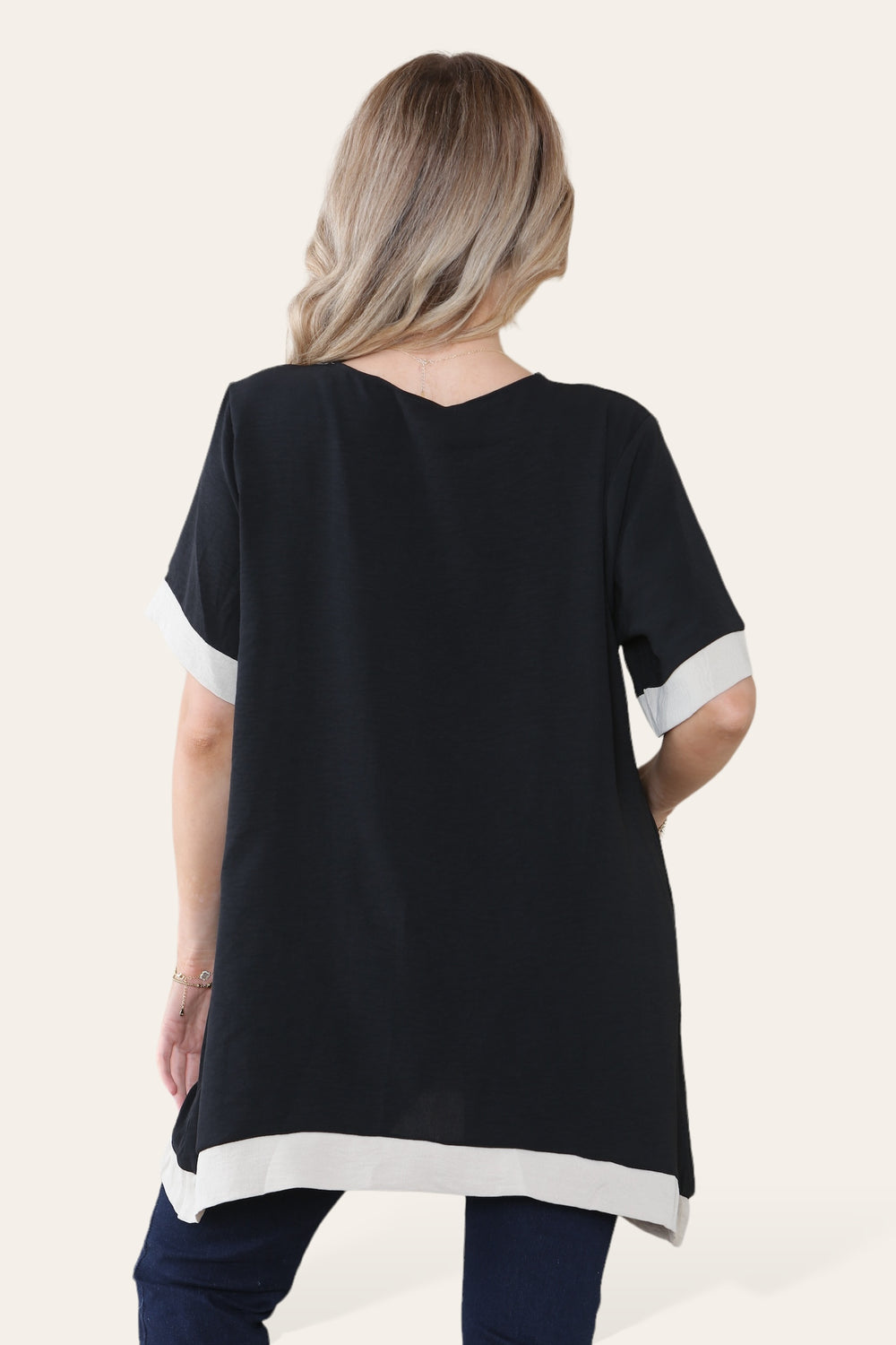 Carlie 2 Tone Oversized Blouse