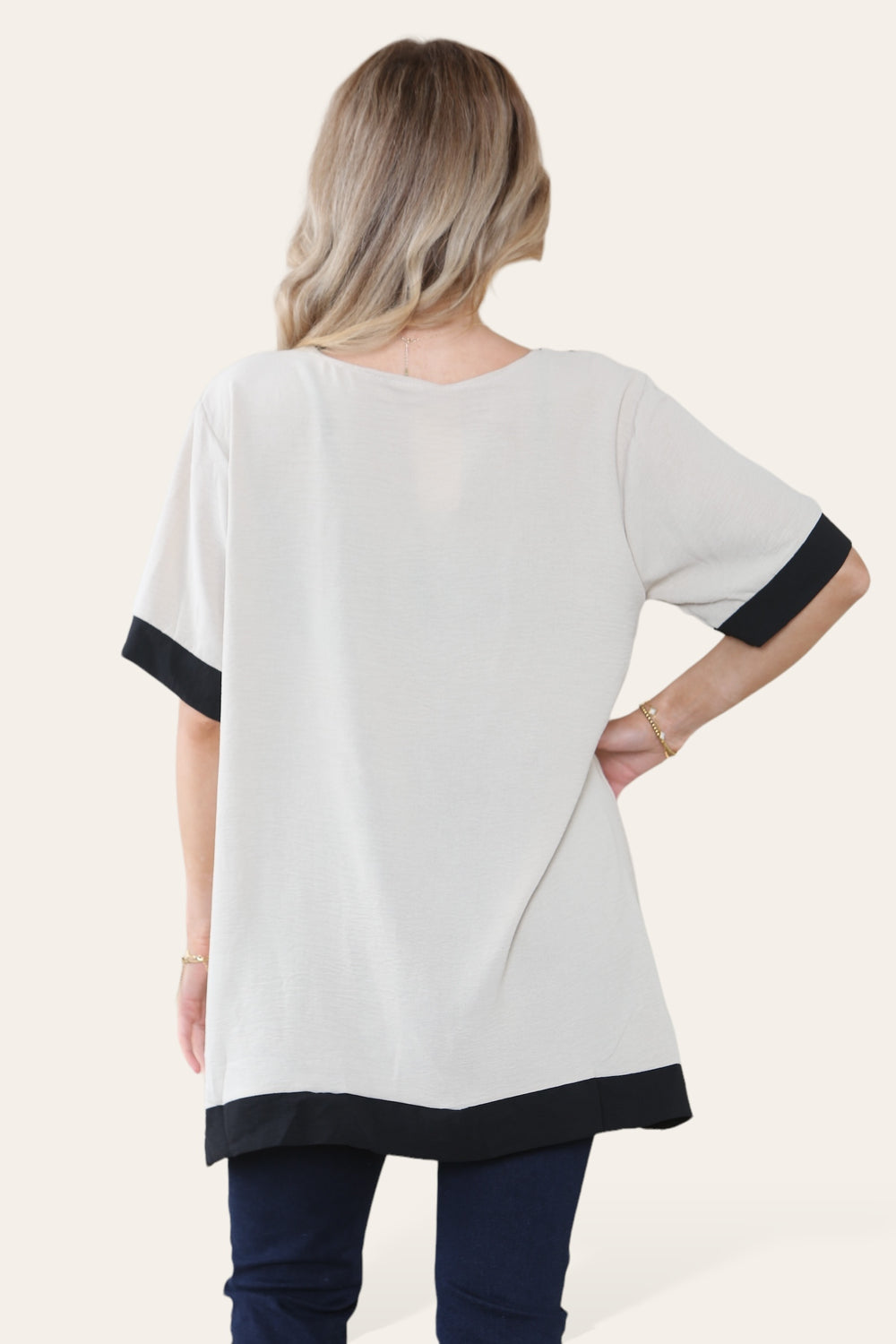 Carlie 2 Tone Oversized Blouse