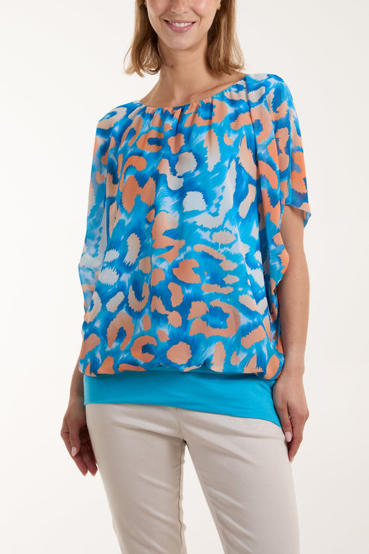 Heidi Animal Print Boulson Top