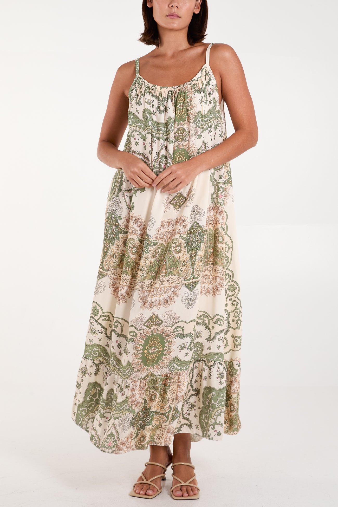 Grace Baroque Print Cami Maxi Dress