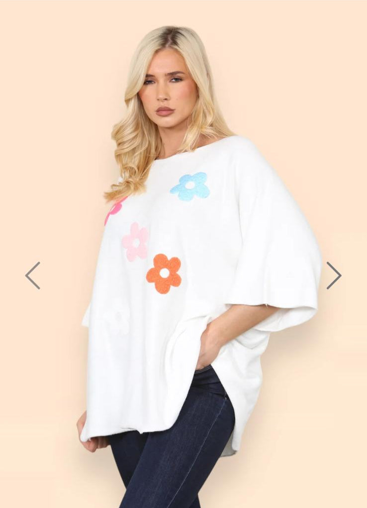 Billie Floral Cap Sleeve Jumper