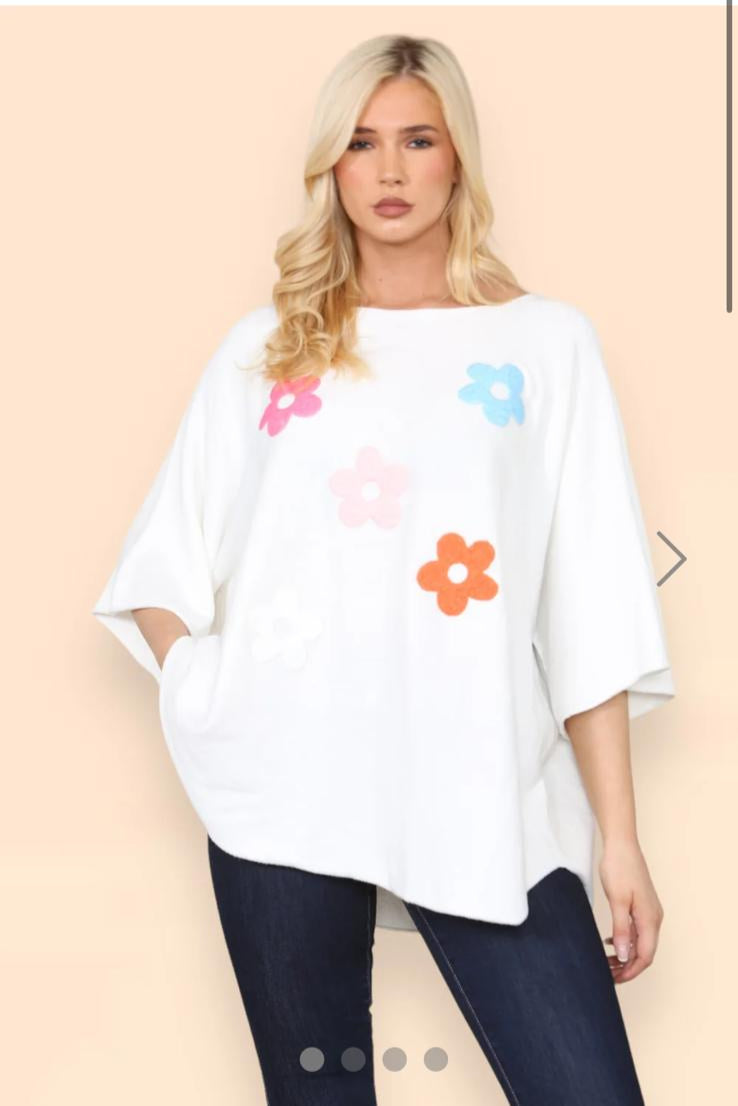 Billie Floral Cap Sleeve Jumper