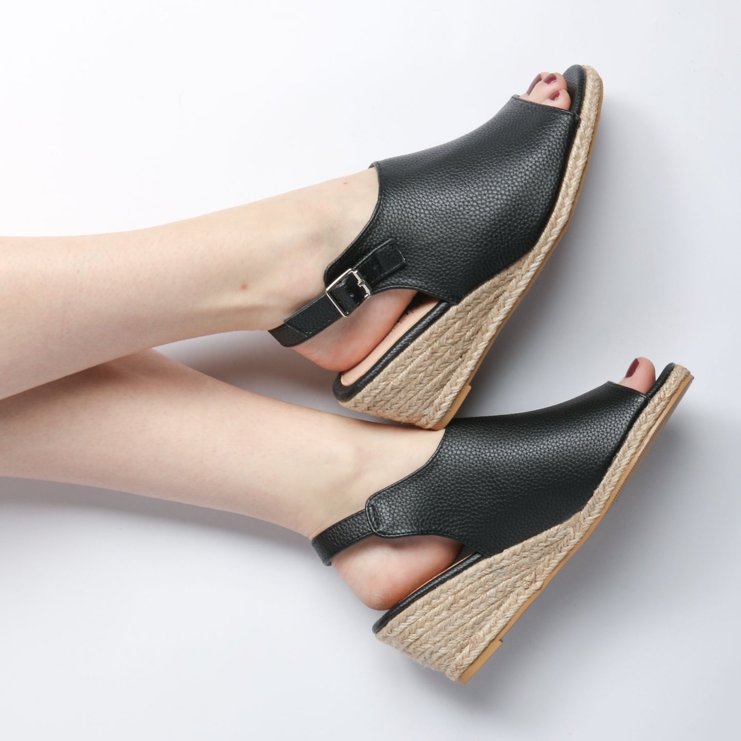 Stephanie Hessian Wedges