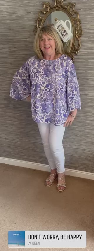 Sheila Snake Print Floaty Top