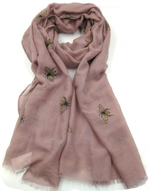 Miriam Foil Bee Print Scarf - LB Boutique