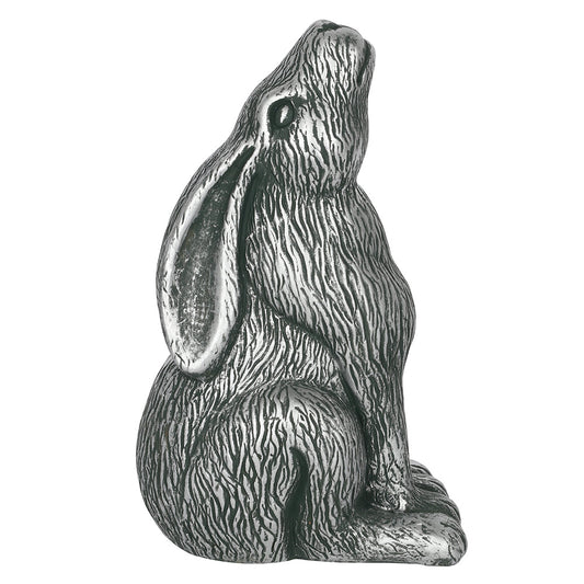 Silver Terracotta Moon Gazing Hare Garden Ornament - LB Clothing