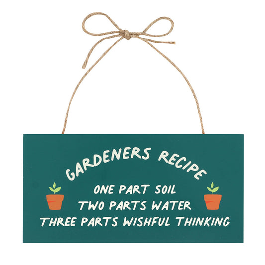 Gardeners Recipe Hanging Sign - LB Boutique