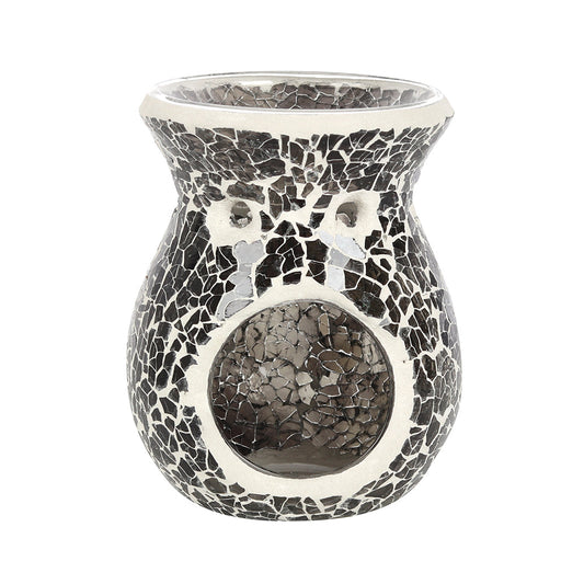 Small Gunmetal Grey Crackle Oil Burner - LB Clothing