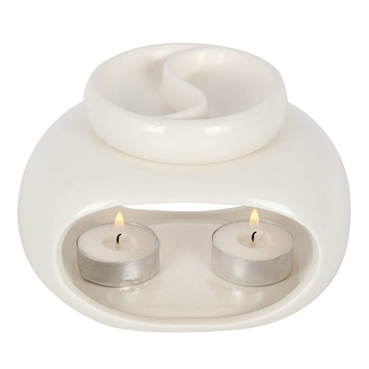 White Double Oil Burner - LB Clothing