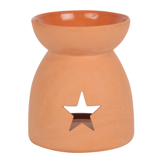 Star Cutout Terracotta Effect Oil Burner - LB Clothing