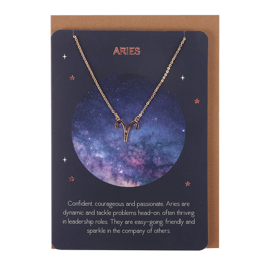 Aries Zodiac Necklace Card - LB Boutique