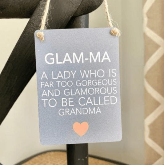 Gabs 9cm Glam-ma Mini Metal Sign - LB Boutique