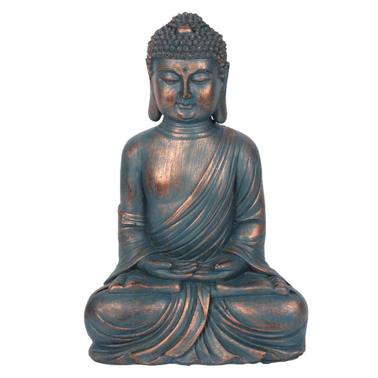 Small Blue Hands in Lap Sitting Buddha - LB Clothing